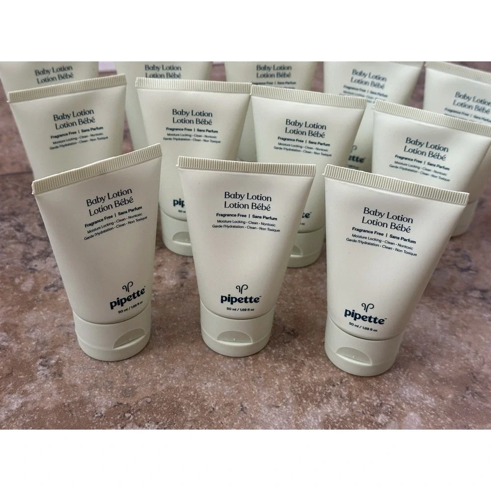 12Pc - Pipette BABY FULL BODY LOTION Fragrance Free Clean Non Toxic 1.69 fl.oz E